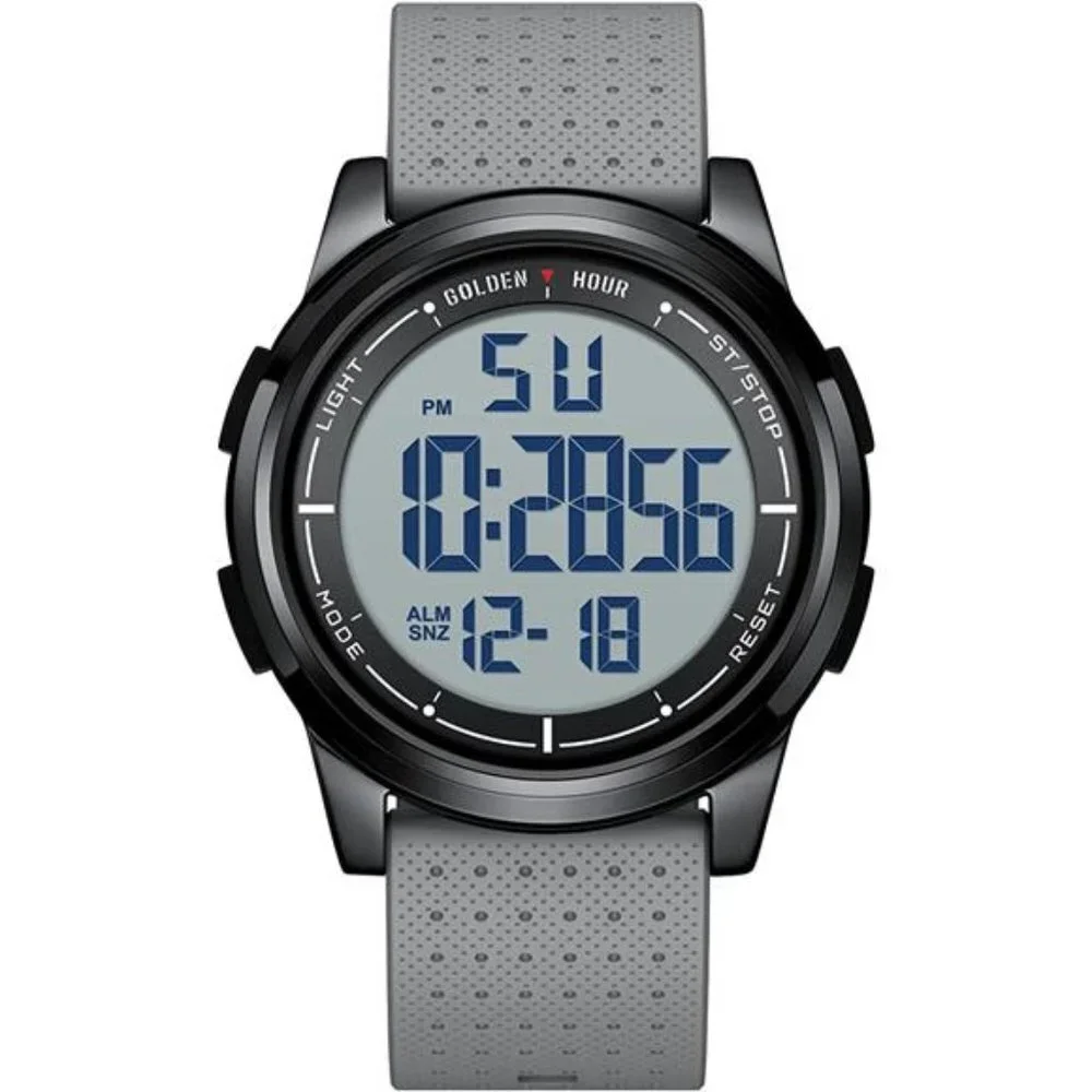 Ultra-Thin Minimalist Sports Waterproof Digital Watches Men, Gray